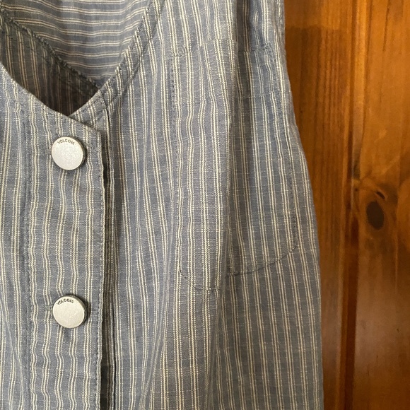 Volcom Jumper Skirt, Size 14 Large, Light blue with white stripes - Picture 2 of 5